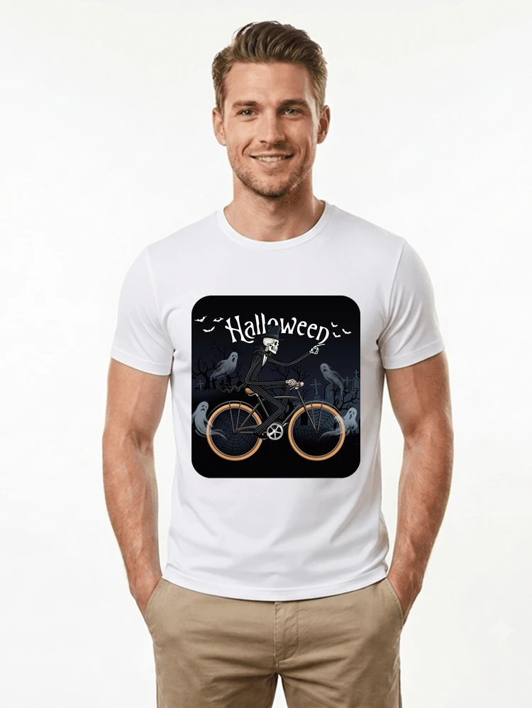 skelett halloween shirt fahrrad t shirt halloween t shirt white