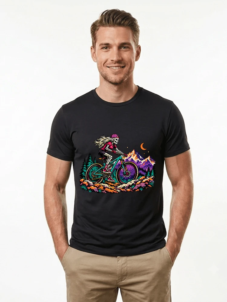 skelett mountainbike t shirt halloween mtb downhill shirt fr damen t shirt black