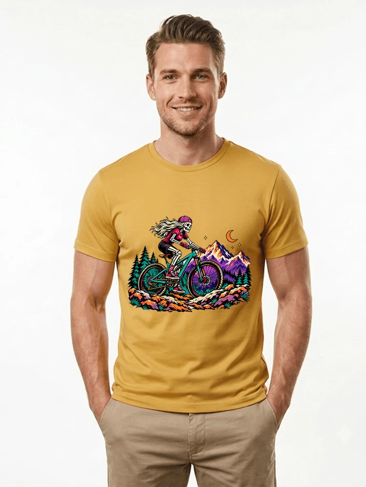 skelett mountainbike t shirt halloween mtb downhill shirt fr damen t shirt gold