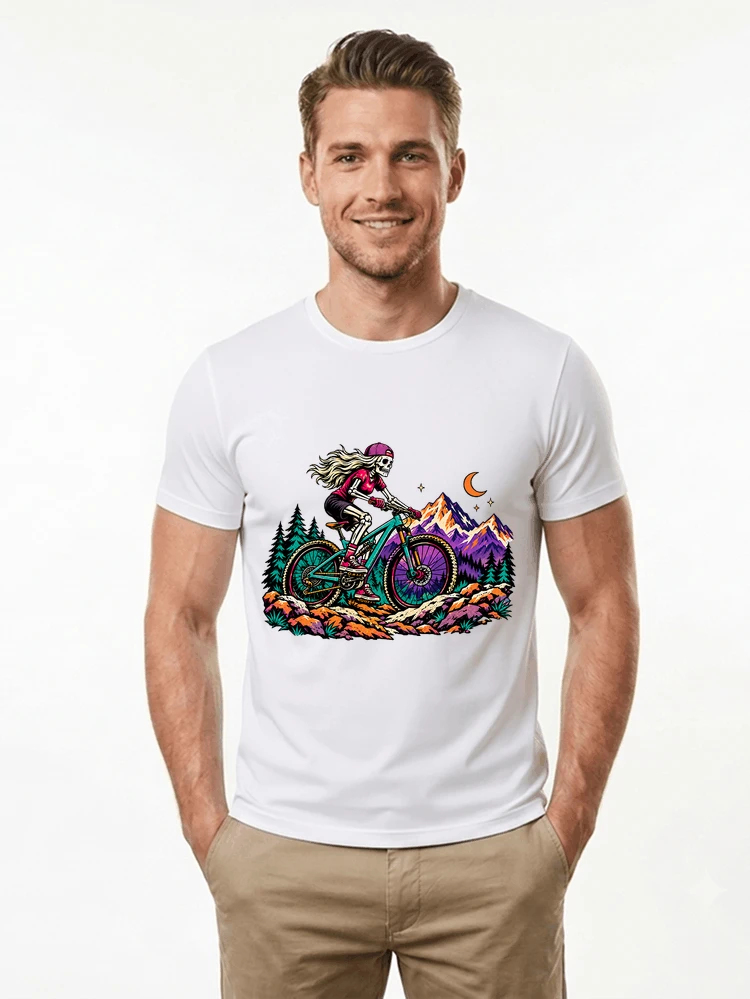 skelett mountainbike t shirt halloween mtb downhill shirt fr damen t shirt white