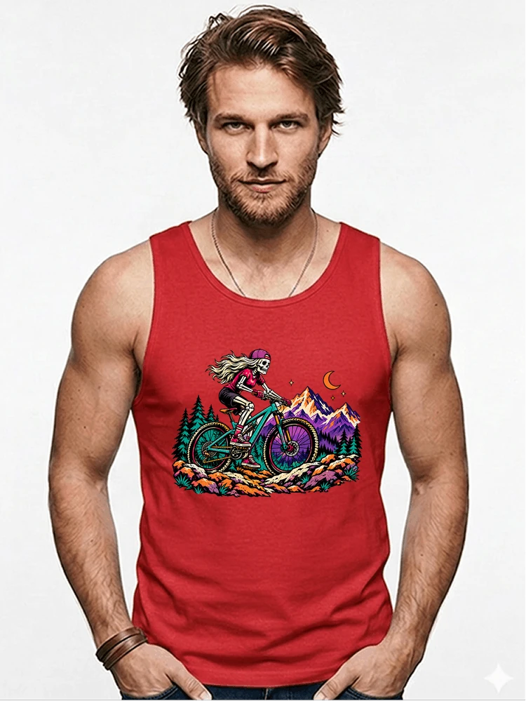 skelett mountainbike t shirt halloween mtb downhill shirt fr damen tanktop red