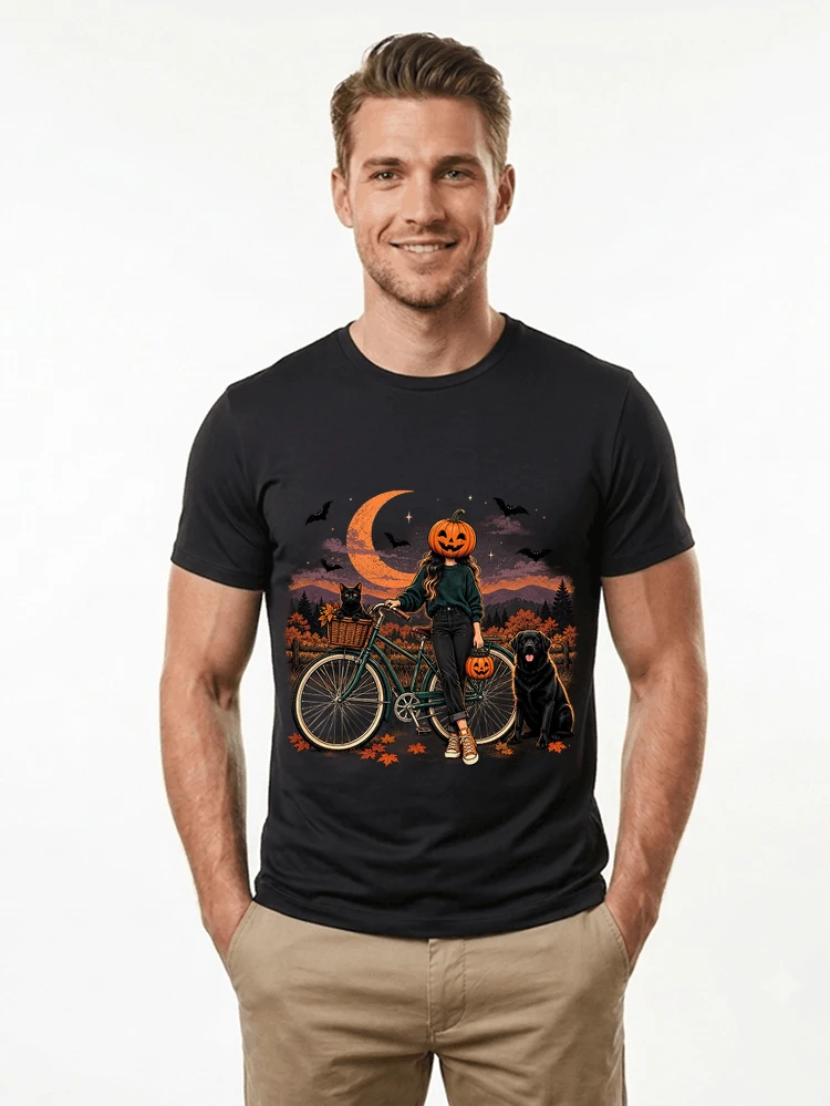 spooky season fahrrad damen t shirt t shirt black