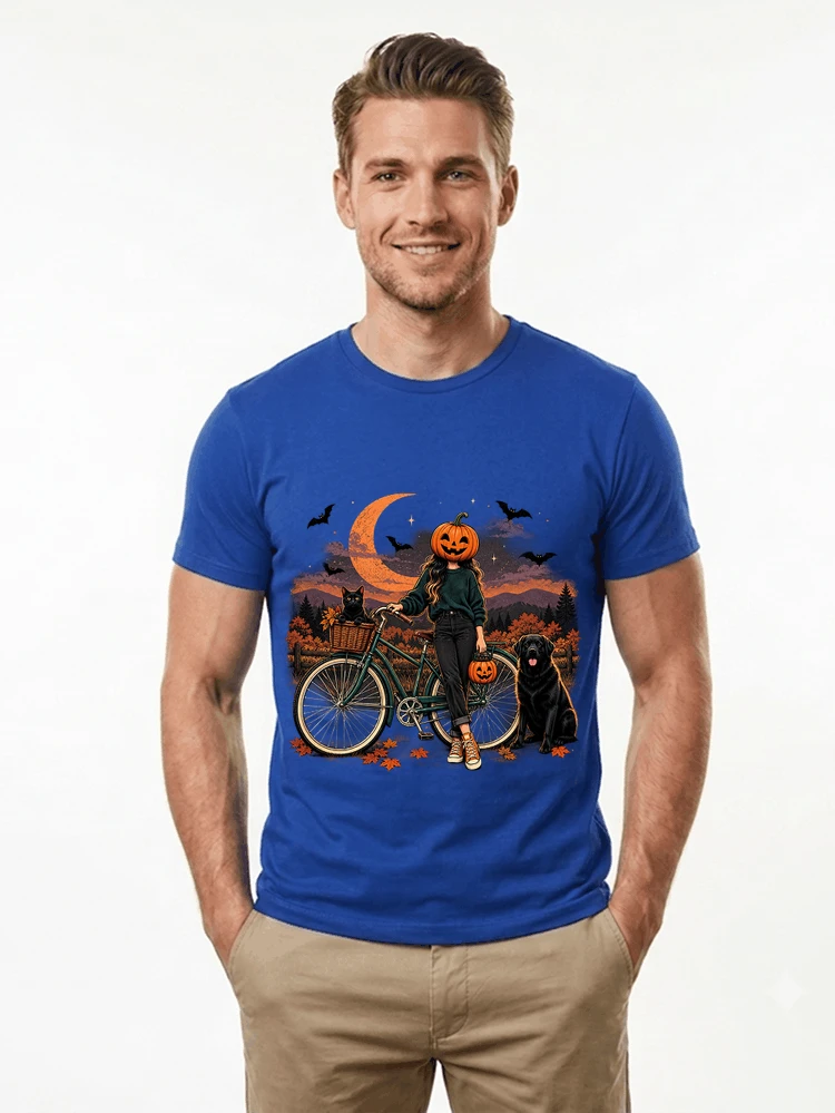 spooky season fahrrad damen t shirt t shirt royal blue
