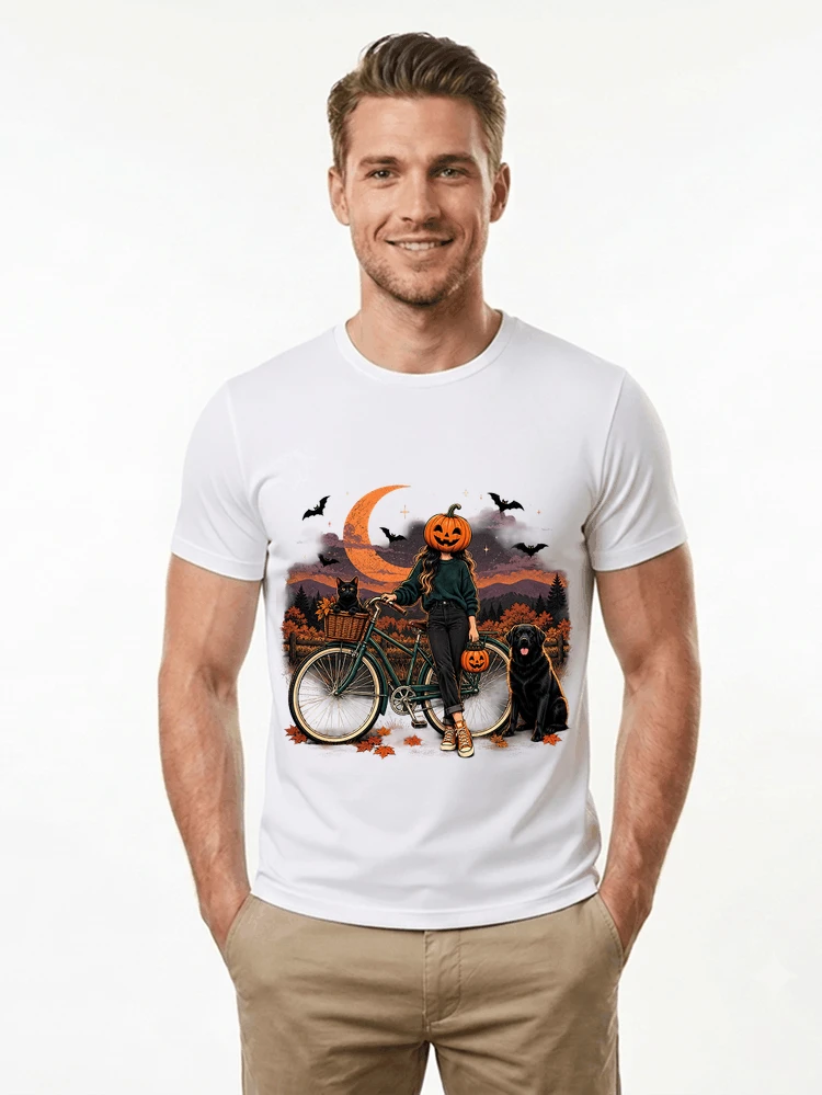 spooky season fahrrad damen t shirt t shirt white