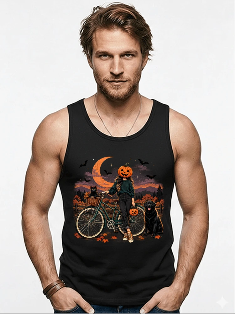 spooky season fahrrad damen t shirt tanktop black