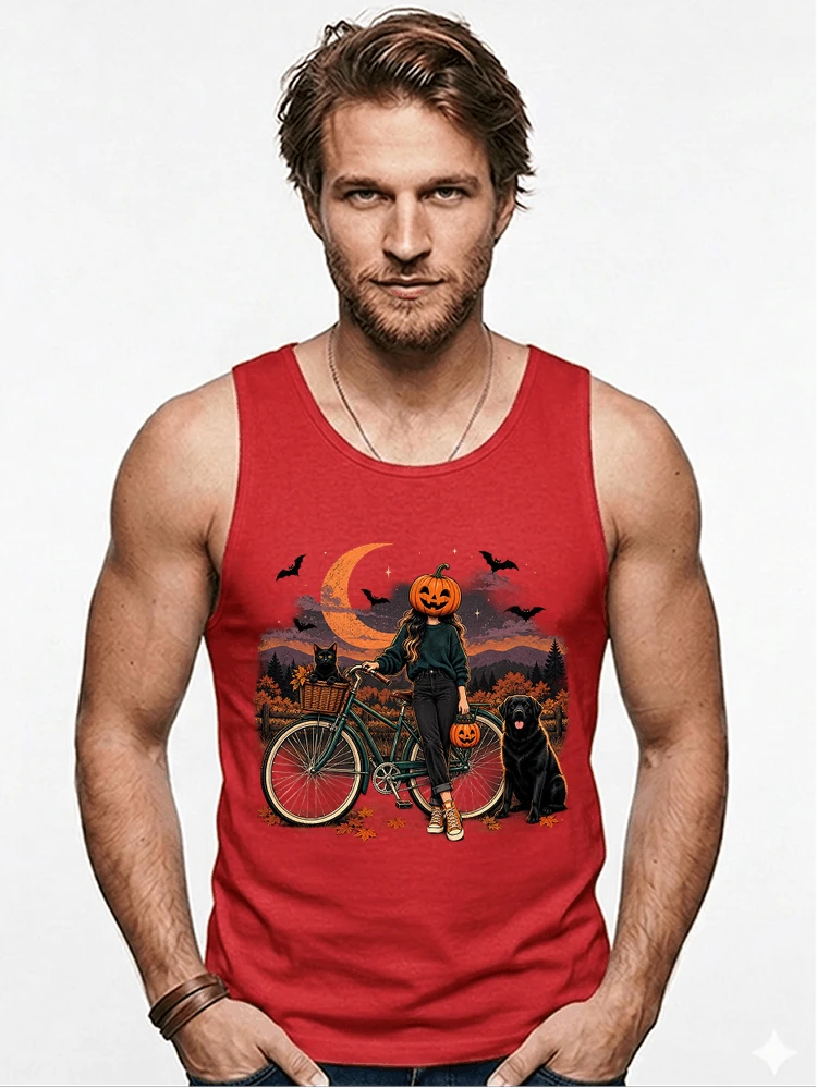 spooky season fahrrad damen t shirt tanktop red