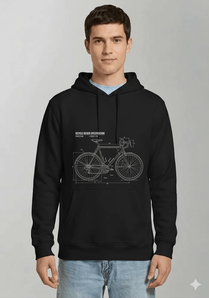 unisex t shirt fahrrad bauplan retro bike blueprint grafik design perfekte geschenkidee fr radsport fahrrad fans kapuzenpullover black