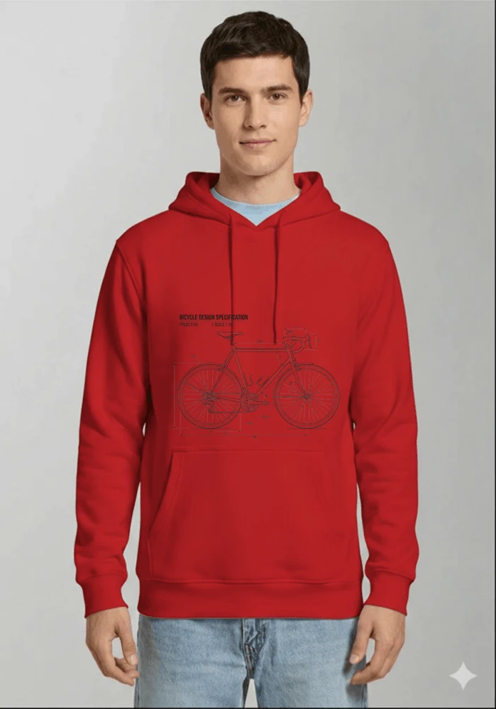 unisex t shirt fahrrad bauplan retro bike blueprint grafik design perfekte geschenkidee fr radsport fahrrad fans kapuzenpullover red