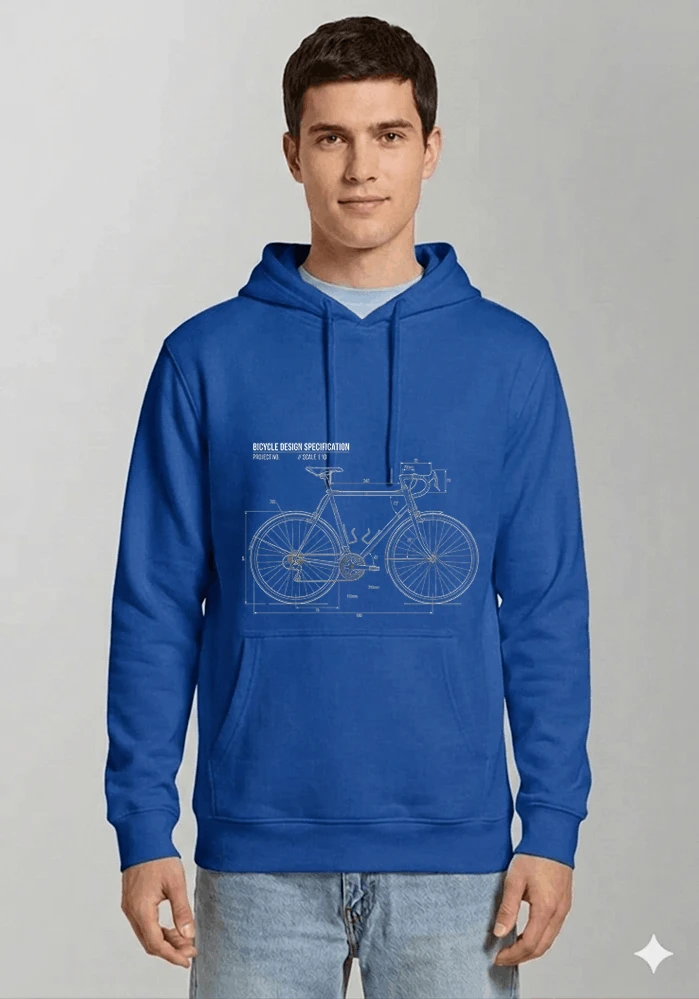 unisex t shirt fahrrad bauplan retro bike blueprint grafik design perfekte geschenkidee fr radsport fahrrad fans kapuzenpullover royal blue