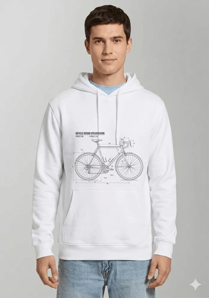 unisex t shirt fahrrad bauplan retro bike blueprint grafik design perfekte geschenkidee fr radsport fahrrad fans kapuzenpullover white