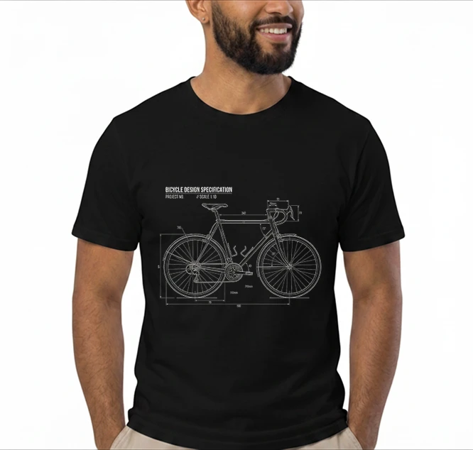 unisex t shirt fahrrad bauplan retro bike blueprint grafik design perfekte geschenkidee fr radsport fahrrad fans t shirt black