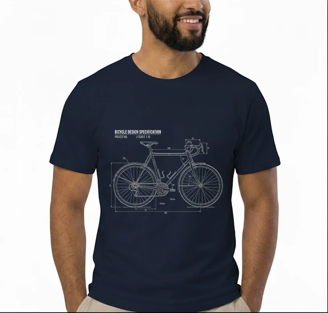 unisex t shirt fahrrad bauplan retro bike blueprint grafik design perfekte geschenkidee fr radsport fahrrad fans t shirt navy