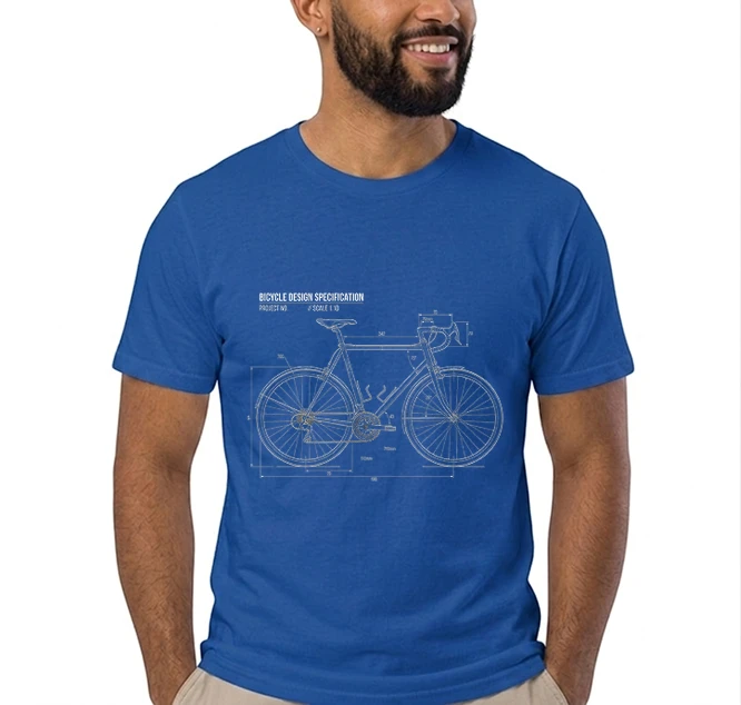 unisex t shirt fahrrad bauplan retro bike blueprint grafik design perfekte geschenkidee fr radsport fahrrad fans t shirt royal blue
